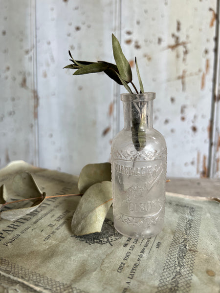 Vintage Mini Glass Branded Bottle