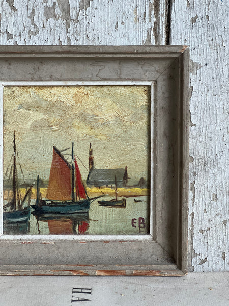 Framed Antique French Oil Landscape