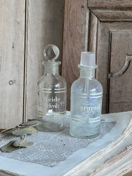 Vintage French Chemist Bottles