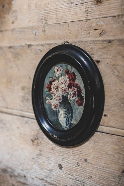 Sweet French Oval Watercolour Painting