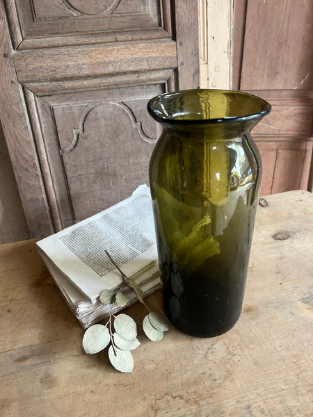 Stunning Green French Vintage Truffle Jar