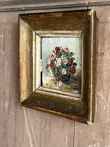 Framed French Floral Painting