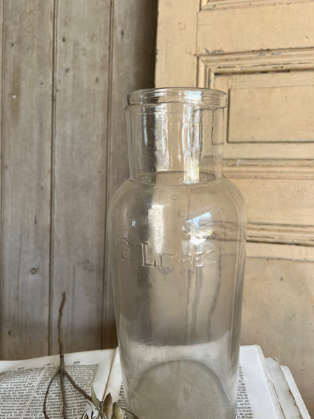 Vintage 2 Litre Glass Bottle