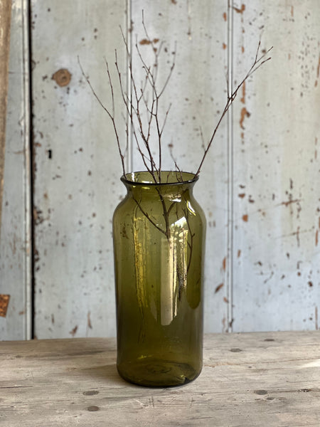 Stunning Green French Vintage Truffle Jar