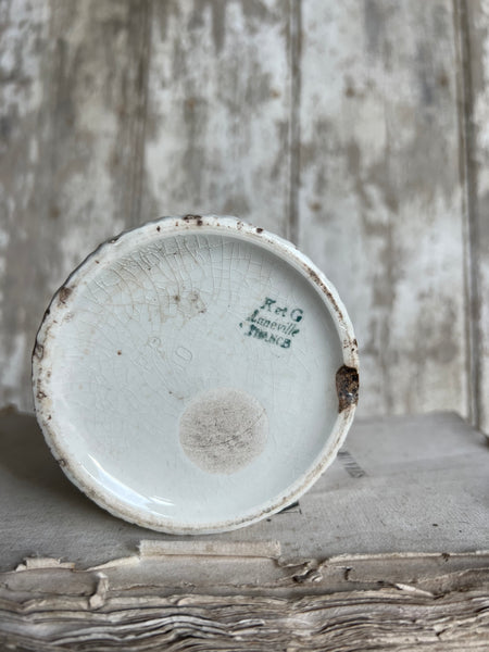 Vintage French Luneville Confiture Pot