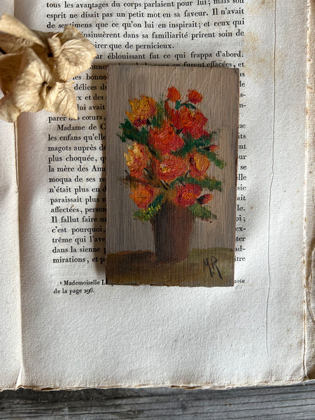 Small French Floral Oil Painting