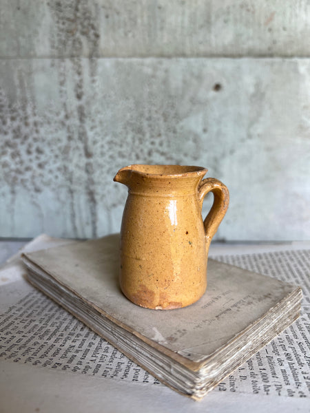 Mini Vintage French Yellow Jug