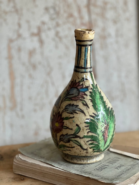 Antique Persian Glazed Bottle