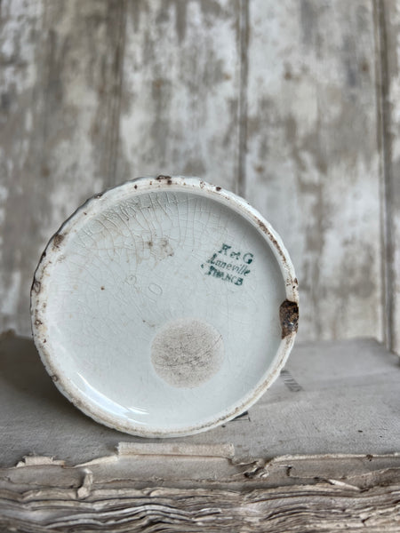 Vintage French Luneville Confiture Pot