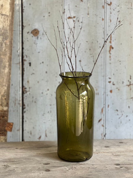 Stunning Green French Vintage Truffle Jar