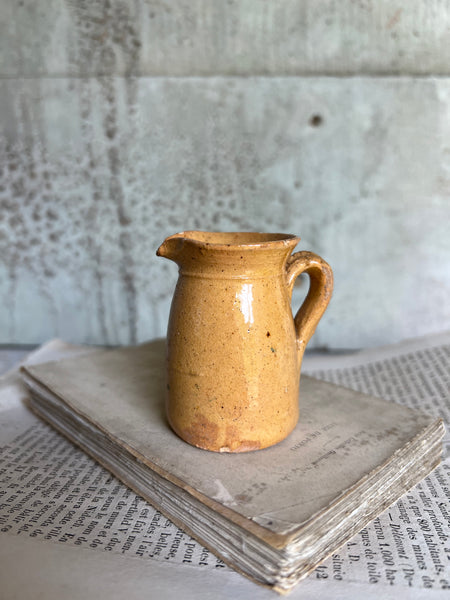 Mini Vintage French Yellow Jug