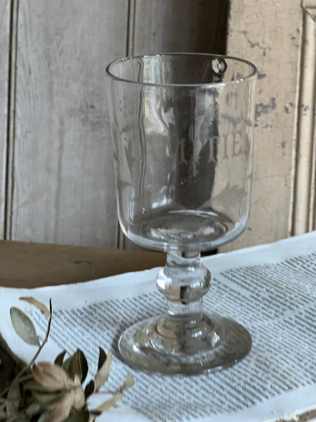 Vintage French Etched Glass