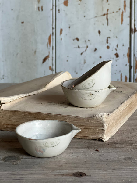 Collection of three small French Crucible Bowl