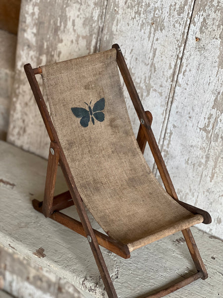 Vintage French Small Deckchair