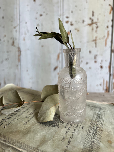 Vintage Mini Glass Branded Bottle