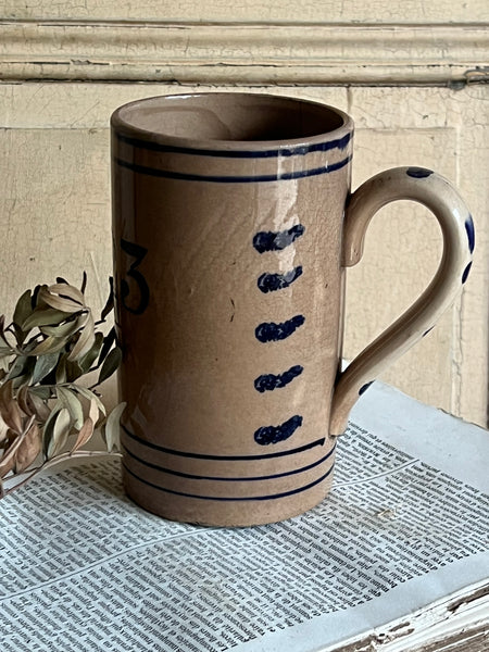Antique Numbered Spongware Mug