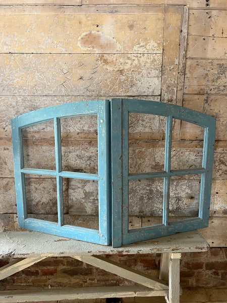 French Vintage Decorative Blue Window Frames