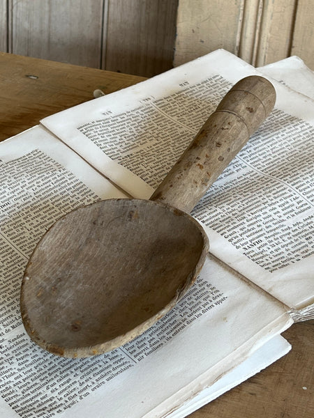 Vintage Wooden Dairy Spoon