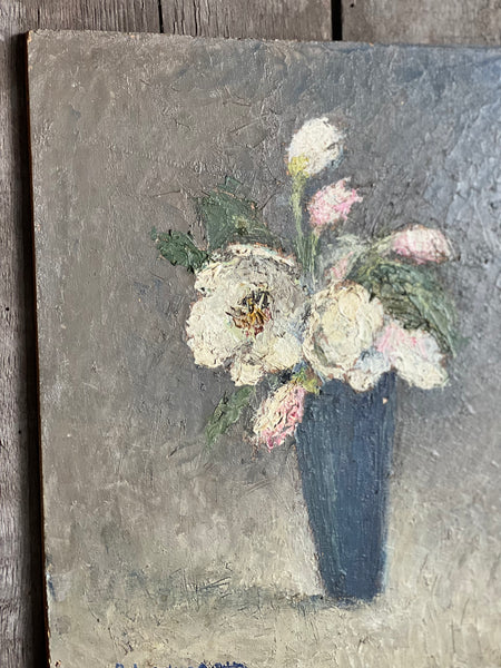 Floral Oil Painting on Board