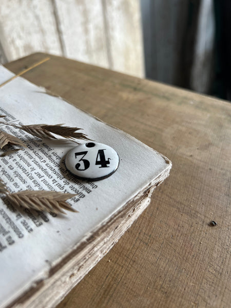 Vintage Enamel Number Discs