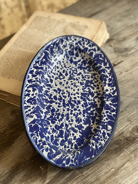 Vintage Enamel Platter Dish