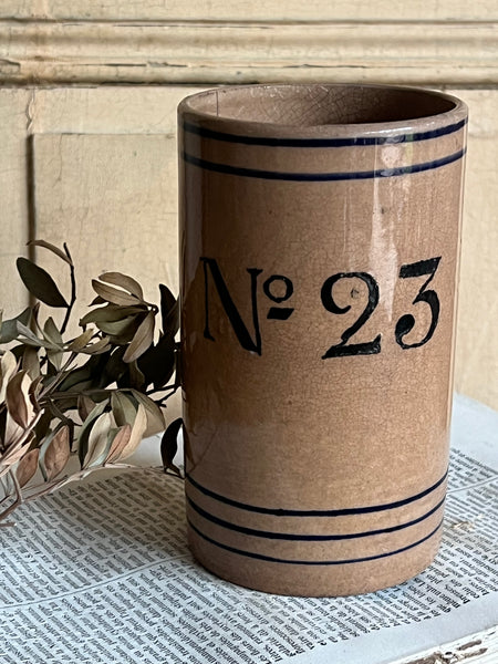 Antique Numbered Spongware Mug
