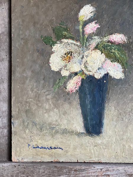 Floral Oil Painting on Board