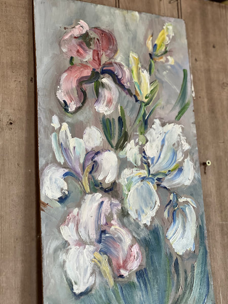 Floral Oil Painting on Board