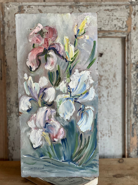 Floral Oil Painting on Board