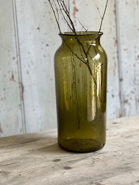 Stunning Green French Vintage Truffle Jar