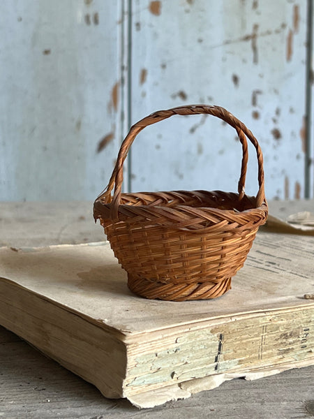 Miniature Vintage Handled Basket
