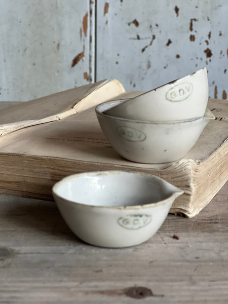 Collection of three small French Crucible Bowl