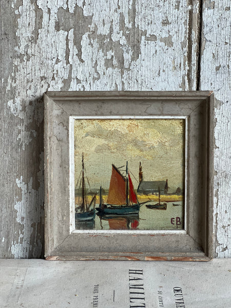 Framed Antique French Oil Landscape