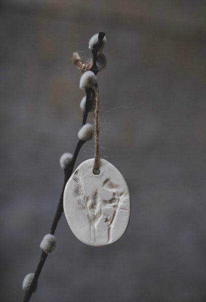 Preorder Small Hand Pressed Crafted Hanging Ceramic Eggs