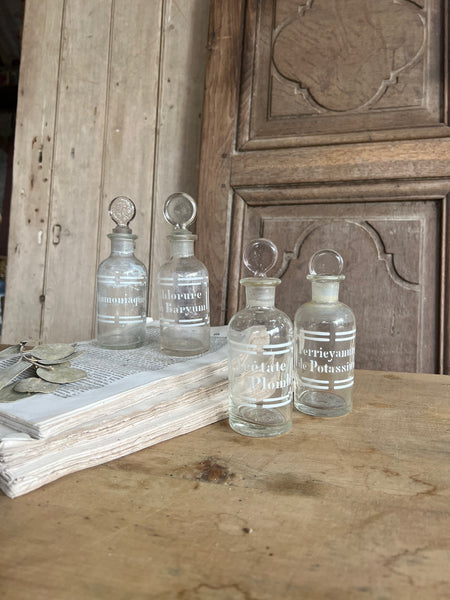 Vintage French Chemist Bottles