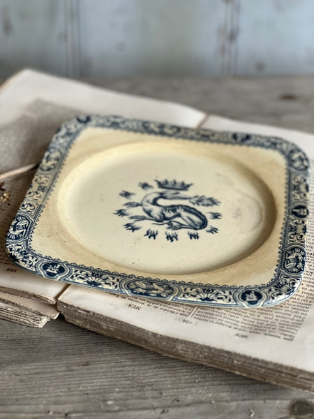 Vintage Terre de Fer Square Plate