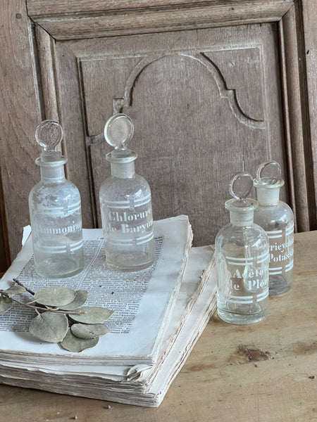 Vintage French Chemist Bottles