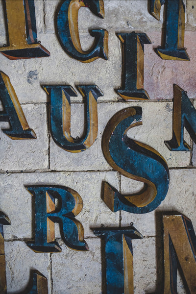 Antique French Lettering