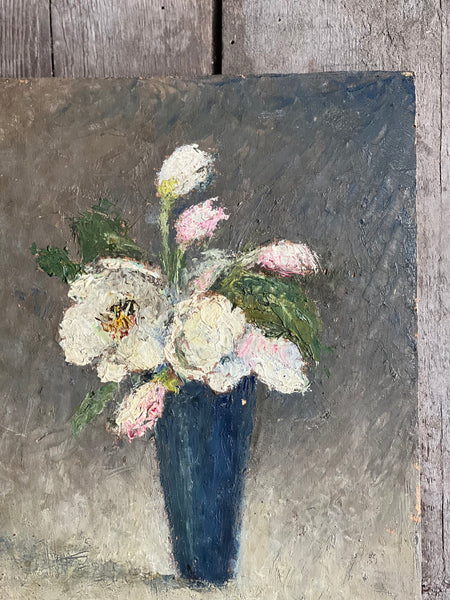 Floral Oil Painting on Board