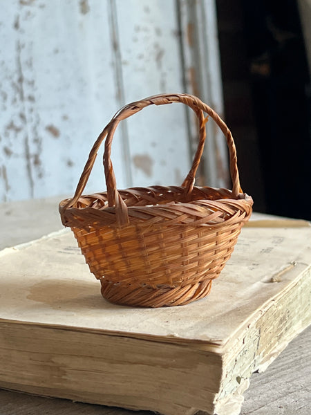 Miniature Vintage Handled Basket