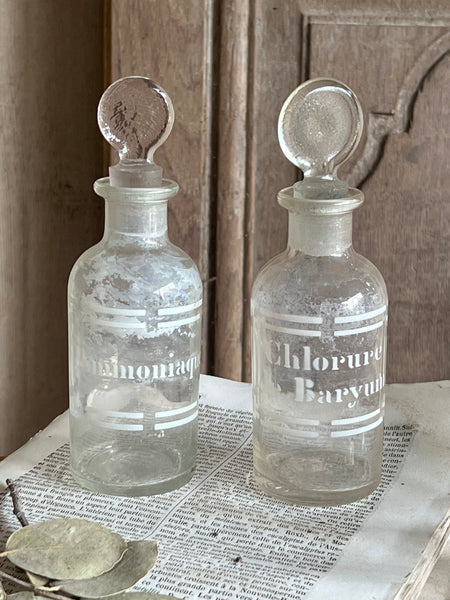 Vintage French Chemist Bottles