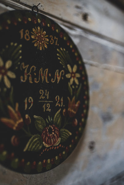 Swedish Folk Art Plaque 1921