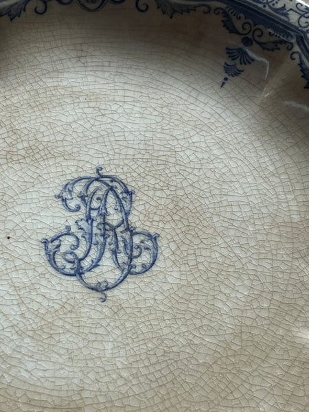 French Monogrammed Charger