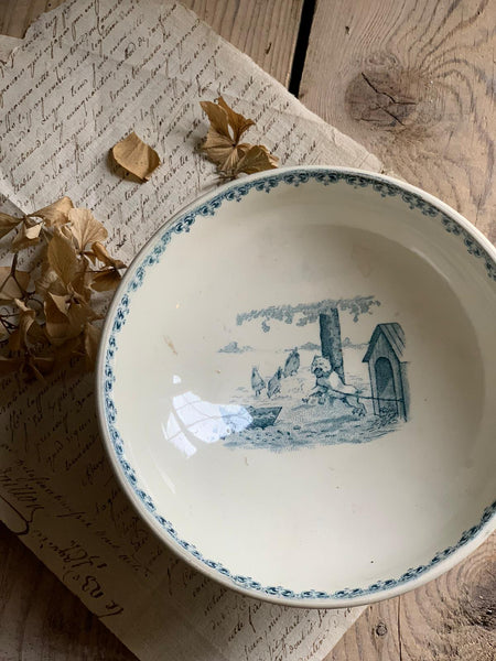 Amazing Dog French Vintage Cafe Au Lait Bowl