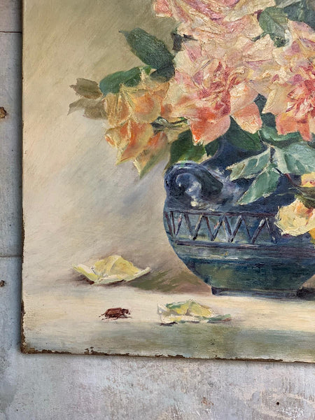 Vintage French Floral on Board