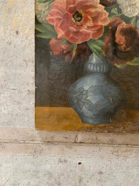 French Vintage Floral on Canvas