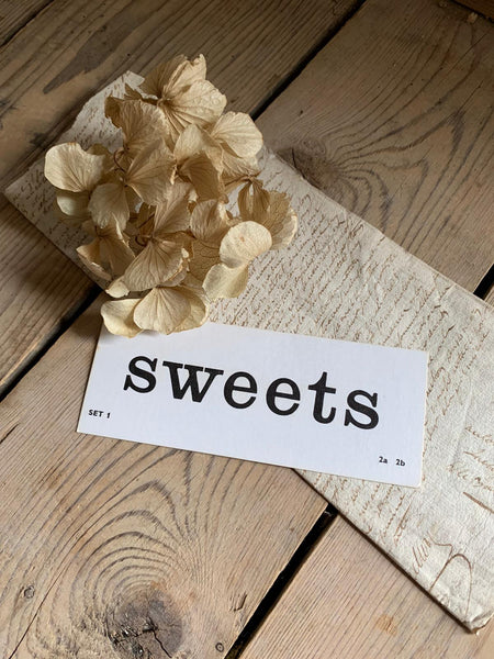 Vintage Sweets Flash Card