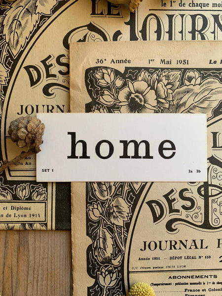 Vintage Home Flash Card