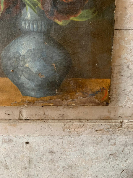 French Vintage Floral on Canvas