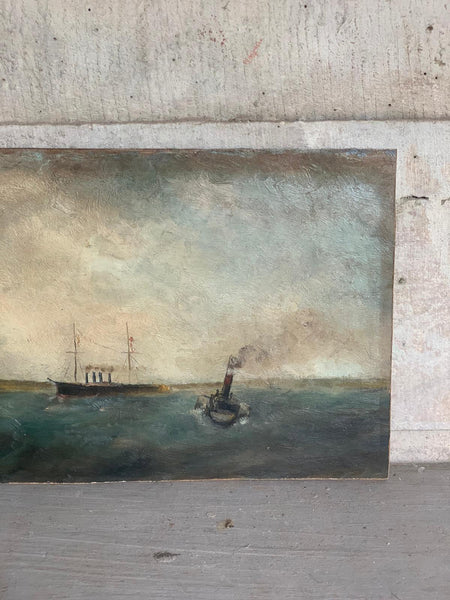 Gorgeous Boat Oil on Board